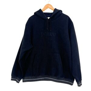 J.Crew Y2K Black Fleece Hoodie Archive Minimal Pullover Men's L Streetwear